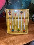 Pier 1 Cocktail Party Picks Beaded Multicolored Glass Set Of 6 New. Price: $25.00.