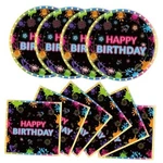 40PCS Plates And Napkins Party Supplies, Disposable Glow Birthday Neon New. Price: $18.62.