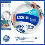 Disposable Paper Plates 10 Inch 150 Count Microwave-safe Soak-proof Modern Style New. Price: $29.99.