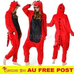 Red Dinosaur Jumpsuit Onesie Adult Kigurumi Unisex Pajamascostume Birthday Party New. Price: $23.66.