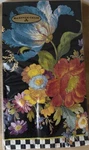 Retired Mackenzie Childs Black Flower Market Guest Paper Napkins New Package. Price: $24.95.
