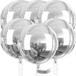 Partywoo Metallic Silver Foil Balloons 6PCS 32 Inch Large Round Big Giant 4 New. Price: $19.50.