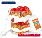 Emporio Kitchen 5OZ Plastic Dessert Cups With Lids And Spoons - Appetizer F New. Price: $12.29.