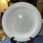 Pfaltzgraff Dinner Plate Essence White Gray Tree Design 10 5/8" Set Of 2 Used. Price: $12.50.