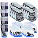 Wolf Birthday Party Supplies Set Plates Napkins Cups Tableware Kit For 16 New. Price: $23.15.