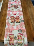 Gingerbread Woman Couple Christmas Table Runner Pink Diamond Plaid Argyle New. Price: $12.29.