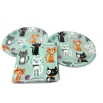 Purr-fect Kitty Cat Party 7 Inch Paper Plates Napkins Girl Bundle 16 Count New. Price: $10.95.