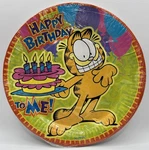 Garfield Birthday Party Rare Retro Cartoon Character Cat 9" Paper Dinner Plates New. Price: $12.95.