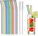 Reusable Glass Straws Pcs 8"X8MM Eco-friendly Smoothie Drinking New. Price: $14.20.