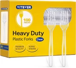 Heavy Duty Clear Plastic Forks - 100 Count, Bpa Free, Heat Resistant New. Price: $24.90.