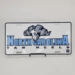 North Carolina Tar Heels Aluminum Collegiate License Plate Used. Price: $15.00.