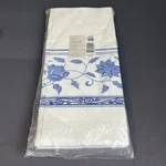 Vtg Ming Dynasty Hallmark Table Cover 54 X 102 Asian Chinese White Blue Flower New. Price: $19.95.