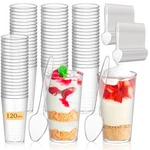 Mwellewm 240 Pcs Dessert Cups With Spoons 120 3 Oz Mini Clear Plastic New. Price: $40.76.
