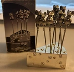 Vintage Godinger Silver Plated Mouse Cheese Picks 9 Pc Set Read See Pics Used. Price: $31.99.