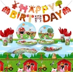 Pajean 171 Pcs Farm Animals Birthday Party Supplies, 24 Guests Barnyard Theme New. Price: $19.99.