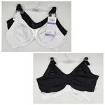 Pk Olga Warners Black White Underwire Full Cover Bra 38D 40C 40D 42C 42DD New. Price: $49.95.