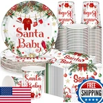 Hushee 200 Pcs Baby Shower & Christmas Party Tableware Plates Cups Napkins Set New. Price: $38.86.