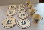 Holly Hobbie Tea Set Pieces Plates Saucers Cup Sharing Doubles The Fun 11 Used. Price: $17.99.