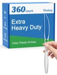 360 Count Extra Heavy Duty Clear Plastic Knives Disposable, Bpa-free, Heat Re... New. Price: $38.52.