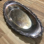 Vtg Silver Serving Platter Plate Nostalgia Design Collectible Pretty. Price: $60.00.