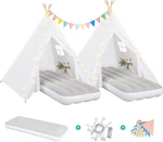 Kids Teepee Tent Set With Inflatable Airbed & Star Lights - Sleepover Fun! New. Price: $150.99.