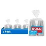 (6 Pack) Solo Party Disposable Plastic Cups, Clear, 9 Oz, 50 Count New. Price: $44.08.