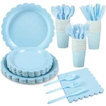 175 Pcs Light Blue Paper Plates Napkins Boy Baby Shower Decorations Supplies New. Price: $30.36.