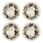 Lenox 897093 Winter Greetings Dinnerware Salad Plates, 4 Count, Red & Green New. Price: $111.64.