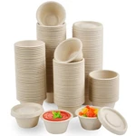 200 Pack 2OZ Disposable Sauce Cups, Biodegradable Bagasse Fiber Mini Condimen... New. Price: $27.86.