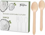 200 Pack Wooden Spoons Disposable - 6.3 Inch Length Biodegradable Cutlery Comp New. Price: $24.57.
