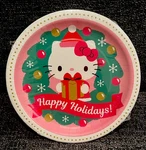 Pack Of 8 Hello Kitty Christmas Happy Holidays Party Supplies 9" Paper Plates New. Price: $12.95.