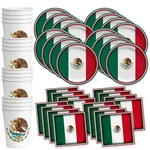 Mexico Flag Birthday Party Supplies Set Plates Napkins Cups For 16 Guests New. Price: $33.53.