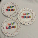 Horizon Group Decorative Happy Birthday Plastic Melamine Plates 9 Set Of 3 New. Price: $19.99.
