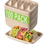 Kzeirm 100 Pack Large Disposable Taco Party Plates, Paper Holder ... New. Price: $51.15.