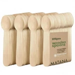 Matana - 100% Natural Disposable Bamboo Wooden Spoons 6.3" Inch (200 Pack) ... New. Price: $23.72.