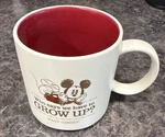 Hallmark Walt Disney Mickey Mouse Who Says We Have To Grow Coffee Tea Cup Mug New. Price: $15.00.
