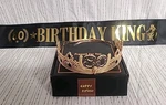 Tobatoba 80TH Birthday Decorations For Men Adjust Metal King Crown Open. Price: $20.00.