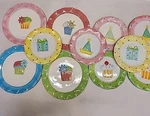 11 Cupcake Collection By Joy Ceramic Birthday Party Plates 2 Sizes Used. Price: $46.58.