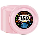 Pink Party Plates 7 Inch -150 Count, Disposable Plastic Light Dessert Pl... New. Price: $39.61.