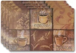 Vinyl Rectangular Placemats Set 4 - Non Slip 17X12, Coffee Tiles New. Price: $17.58.