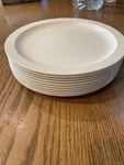 Carlisle Foodservice Kingline Plastic Plate, 9IN, White - 10 Pieces New. Price: $19.99.