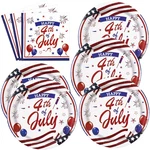50PCS 4TH Of July Paper Plates And Napkins - American Flag Dessert New. Price: $18.99.