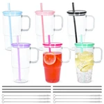 Icesip 6X 20OZ Acrylic Tumbler W/ Handle, Lids & Straws - Bpa Free Plastic Cups New. Price: $59.84.