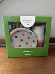 Kate Spade X Target Plates Napkins Cups 160PC Set Polka Dot Tablewear Kit Ny New. Price: $49.99.