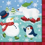 Holiday Fun Snowman Animals Winter Christmas Party Paper Luncheon Napkins New. Price: $10.99.