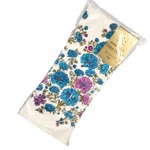 Hallmark Plans Party Table Cover Extra Large 60 102" Floral White Blue Vtg New. Price: $11.33.