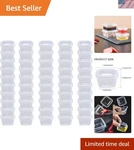 Versatile 50-PACK Leak Proof Square Cups For Sauces, Samples & Crafts, 1 Oz New. Price: $17.99.