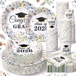 Hsei 250 Pcs Wildflower Graduation Disposable Plates And Napkins Floral Congr... New. Price: $53.84.