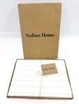 Solino Home Linen Set Of 4 Hemstitch Dinner Napkins 20 X White Natural Pin New. Price: $32.56.