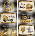 6PCS Sunflower Placemats Spring Summer Gnome Truck Large, Mixed New. Price: $17.02.